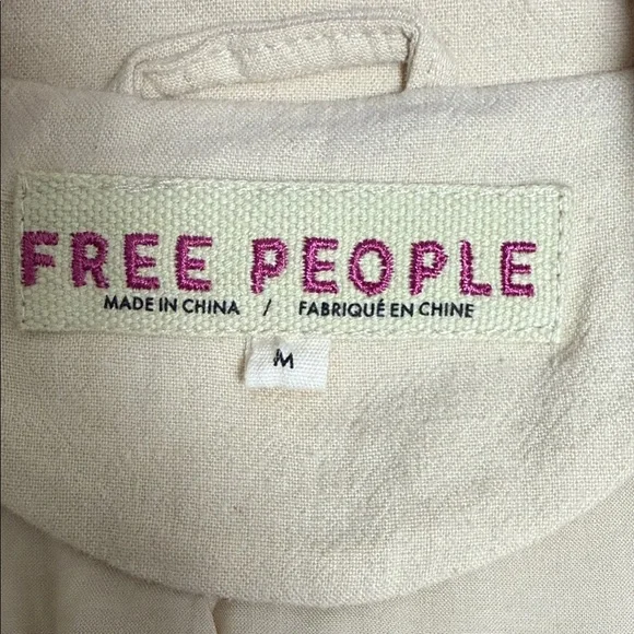 Free People Women's Tan Blazer Jacket - Picture 2 of 4